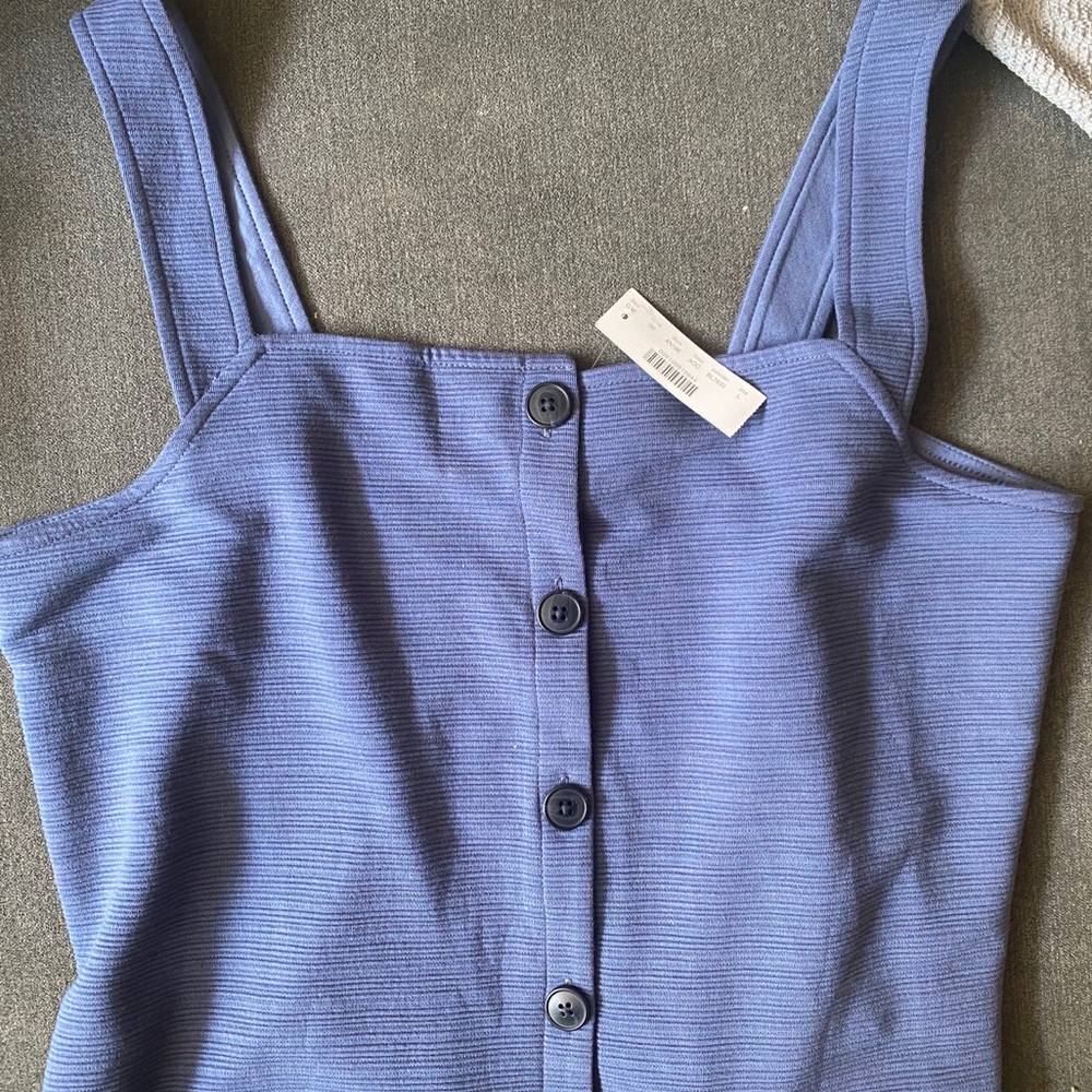 J Crew NWT Button Front Boxy Tank Top